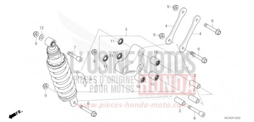 REAR CUSHION CB500XAR de 2024